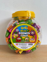 Permen Lunak Mint Rasa Jeruk Apel Anggur Stoberi Nanas QeQe isi 100 pcs