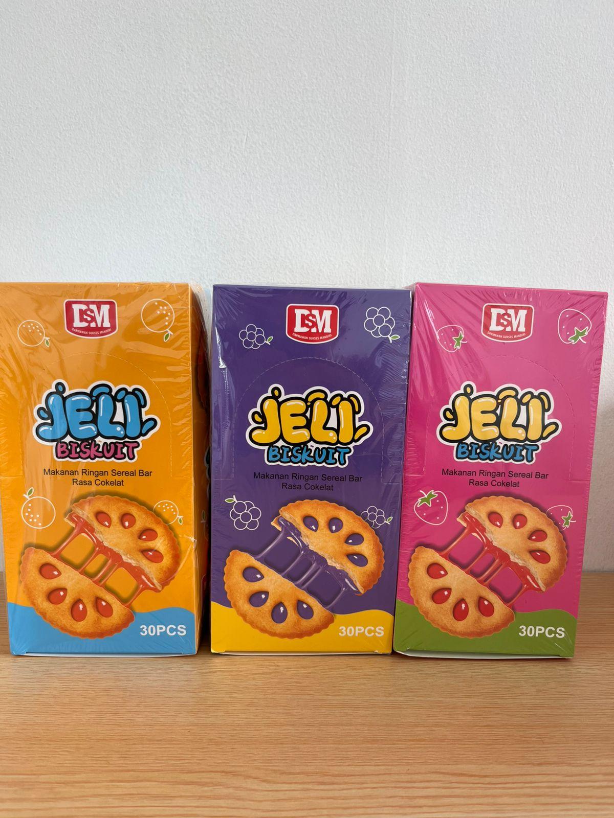 Snack Jeli Biskuit Sereal Bar Rasa Cokelat DSM isi 30 pcs