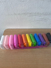 Mainan Anak-Anak Super Light Clay New Ball Lengkap isi 12 Warna untuk Kreativitas Anak Mudah Digunakan Aman dan Fleksibel