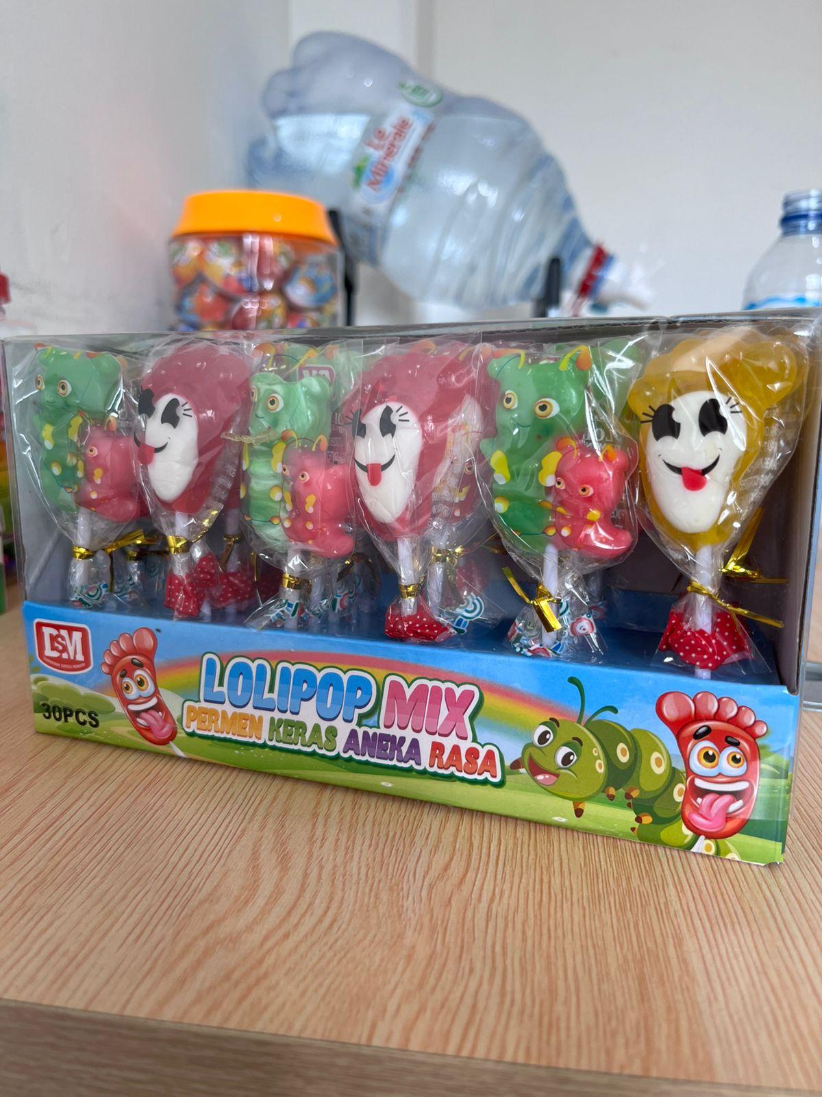 Permen Keras Lollipop Mix Aneka Rasa Buah DSM isi 30 pcs