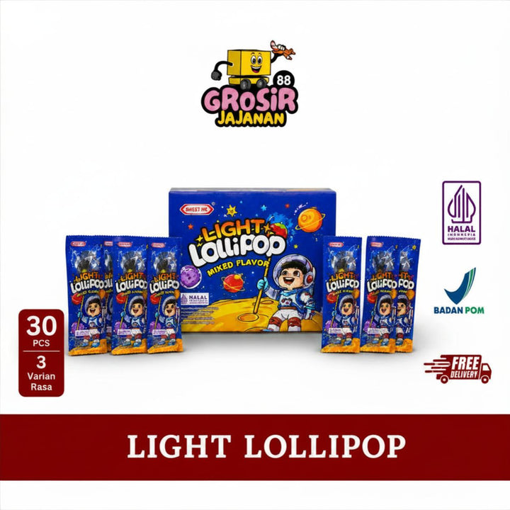 Permen Light Lollipop Aneka Rasa Buah Sweet Me isi 30 pcs