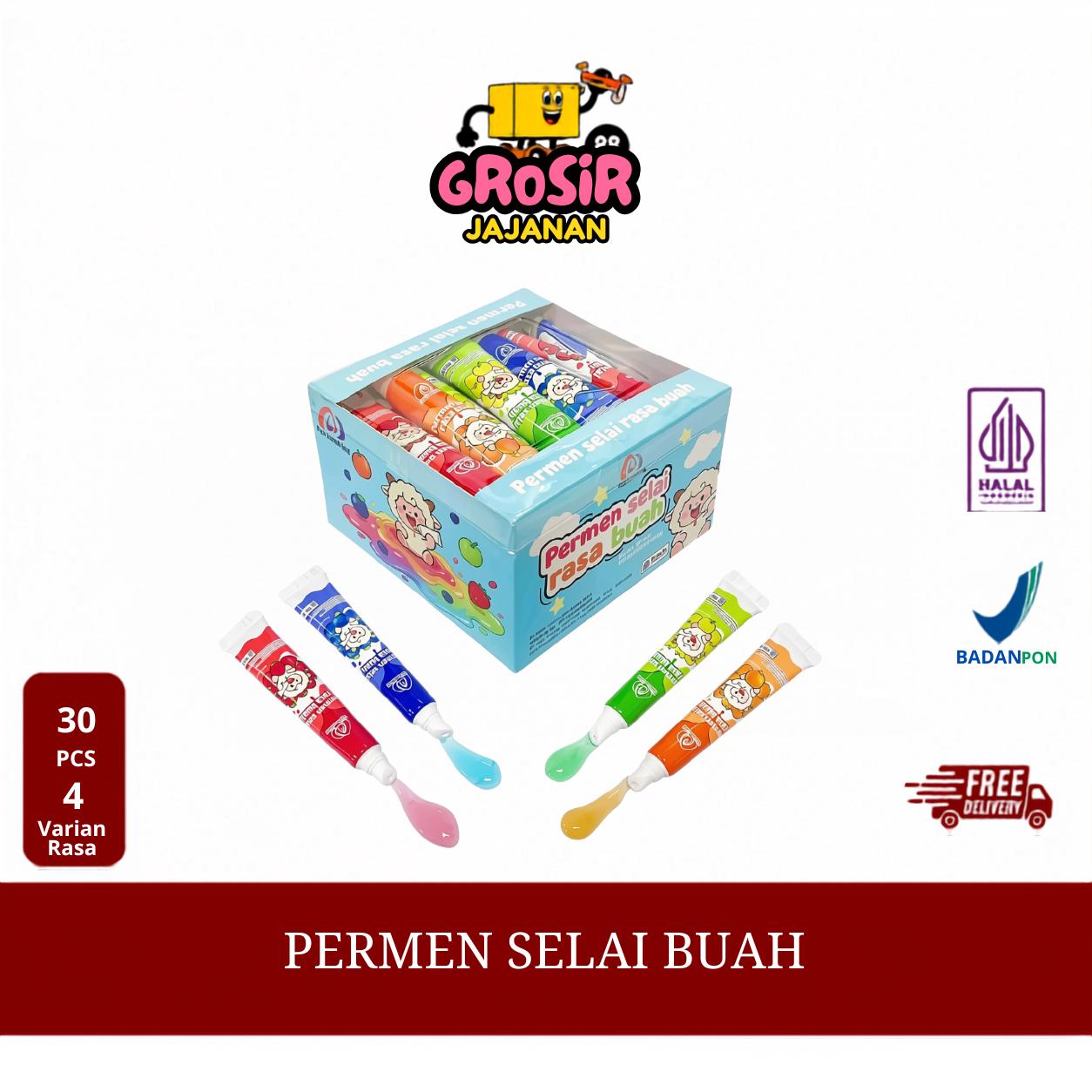 Permen Selai Odol Aneka Rasa Buah Tiga Kambing isi 30 pcs