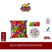 OBRAL!!!Jelly Buah bentuk Stik Aneka Rasa DSM isi 40 Pcs
