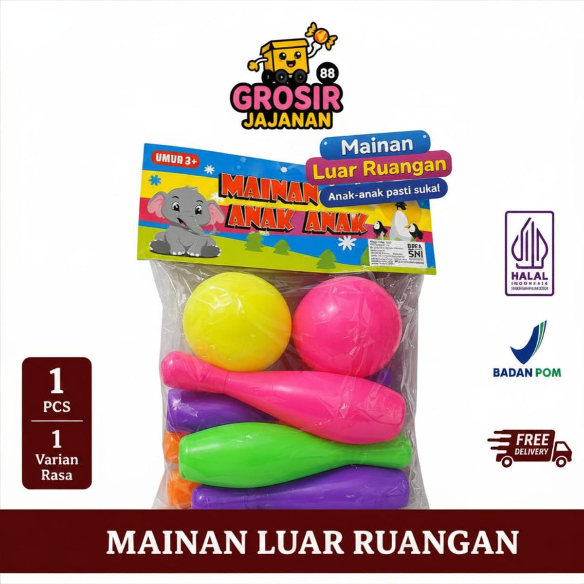 Mainan anak Bowling Praktis untuk anak-anak