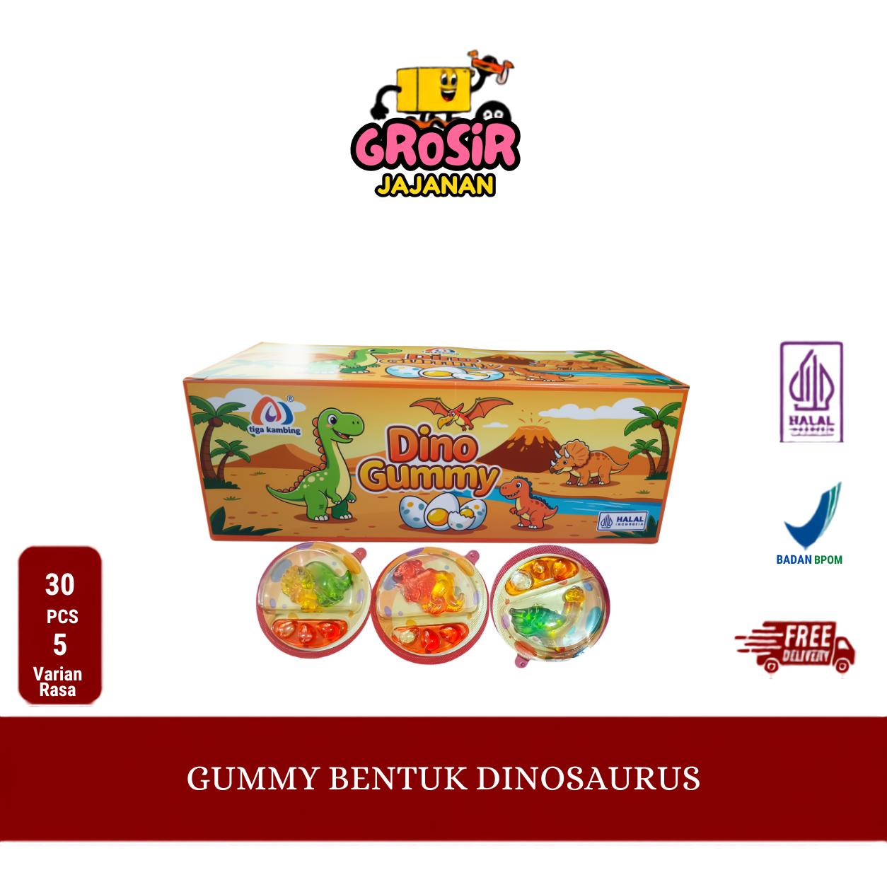 Permen Gummy Bentuk Aneka Dinosaurus 3 Kambing isi 30 pcs