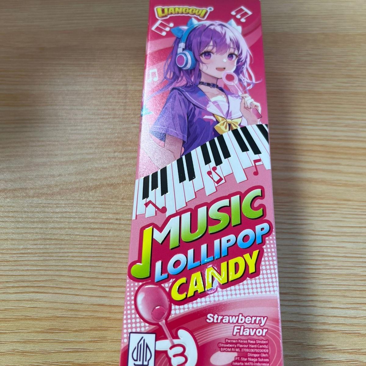 Permen Viral Music Lollipop Candy Rasa Anggur Lianggui