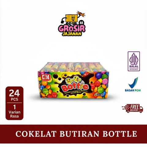 Cokelat Botol Compound Butiran Warna Warni DSM isi 24 pcs