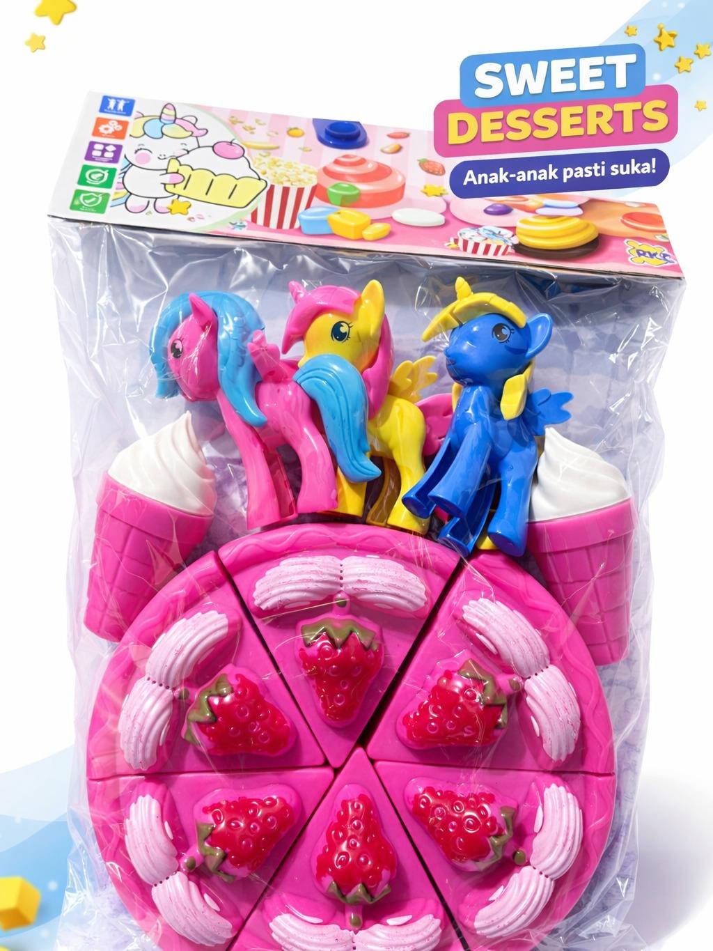 Mainan Sweet Dessert Kue dan Kuda Poni untuk Anak-Anak 1 PCS
