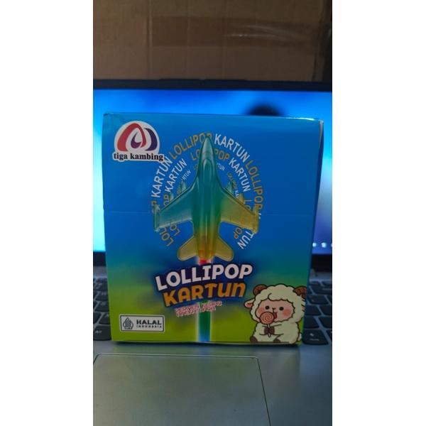 Permen Lollipop Kartun Aneka Rasa Buah Tiga Kambing isi 30 pcs