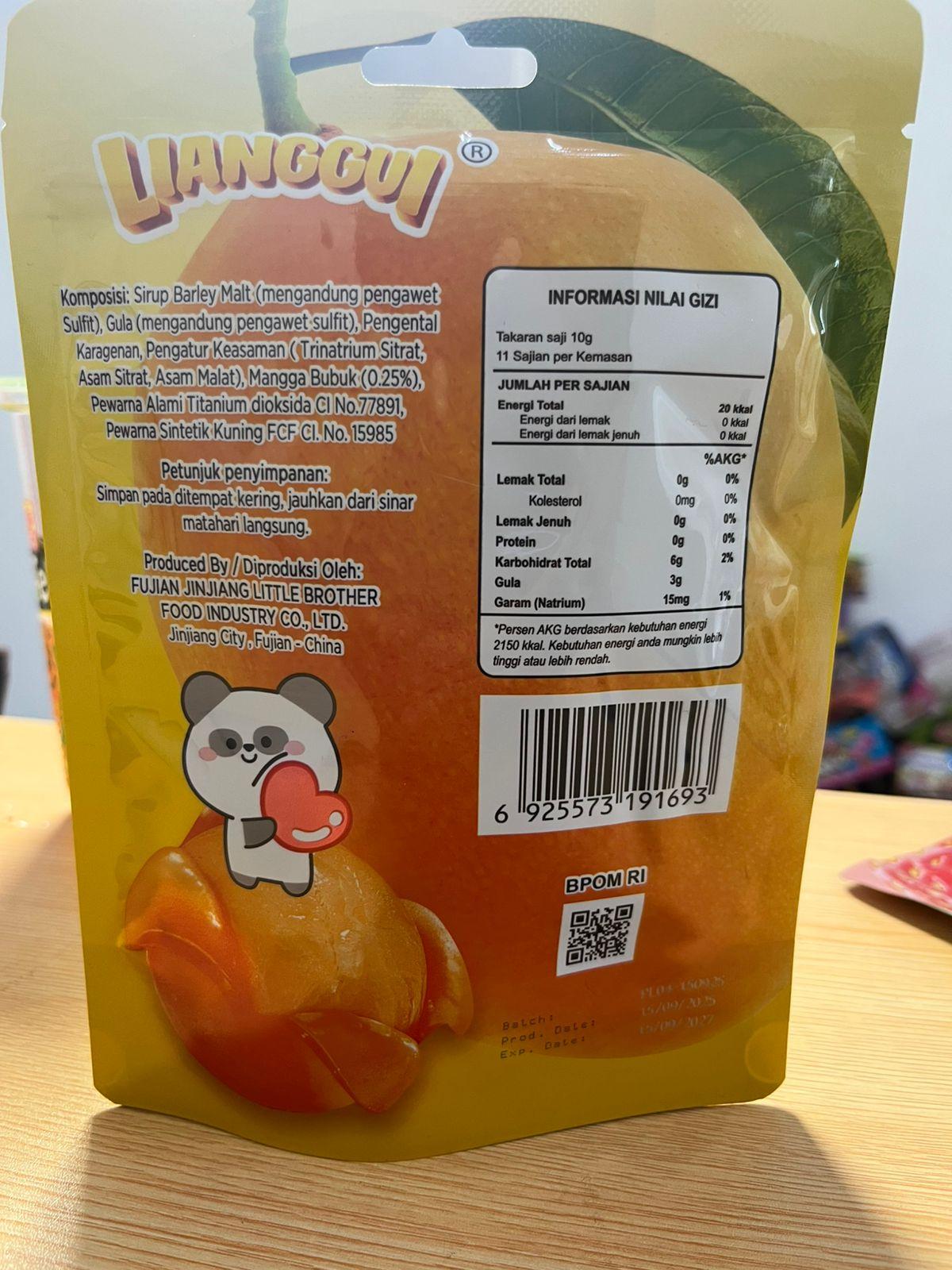 Permen Lunak Peeled Fudge Rasa Stroberi Mangga Lianggui