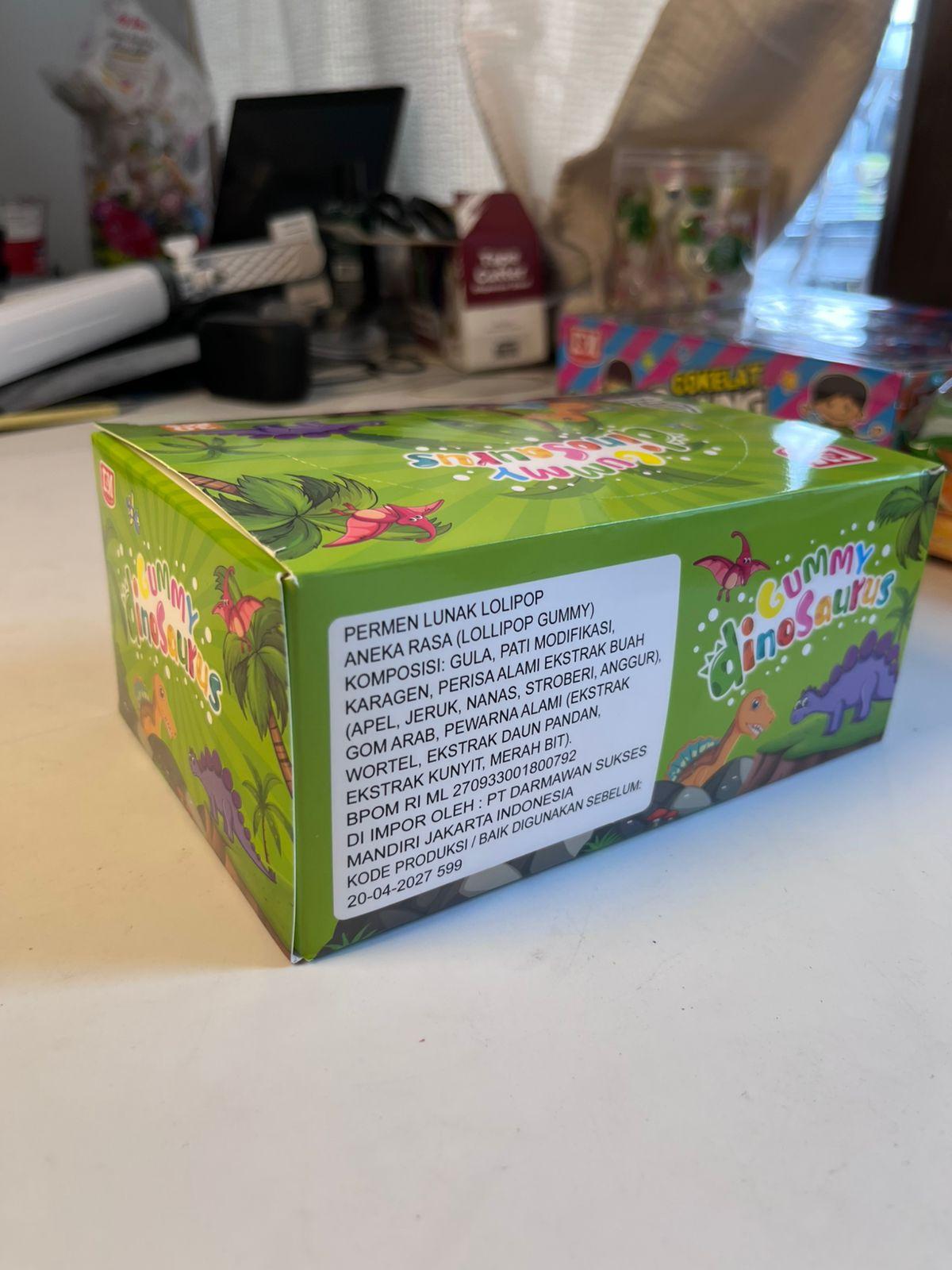 Permen Gummy Dinosaurus Aneka Rasa Buah DSM isi 30 pcs