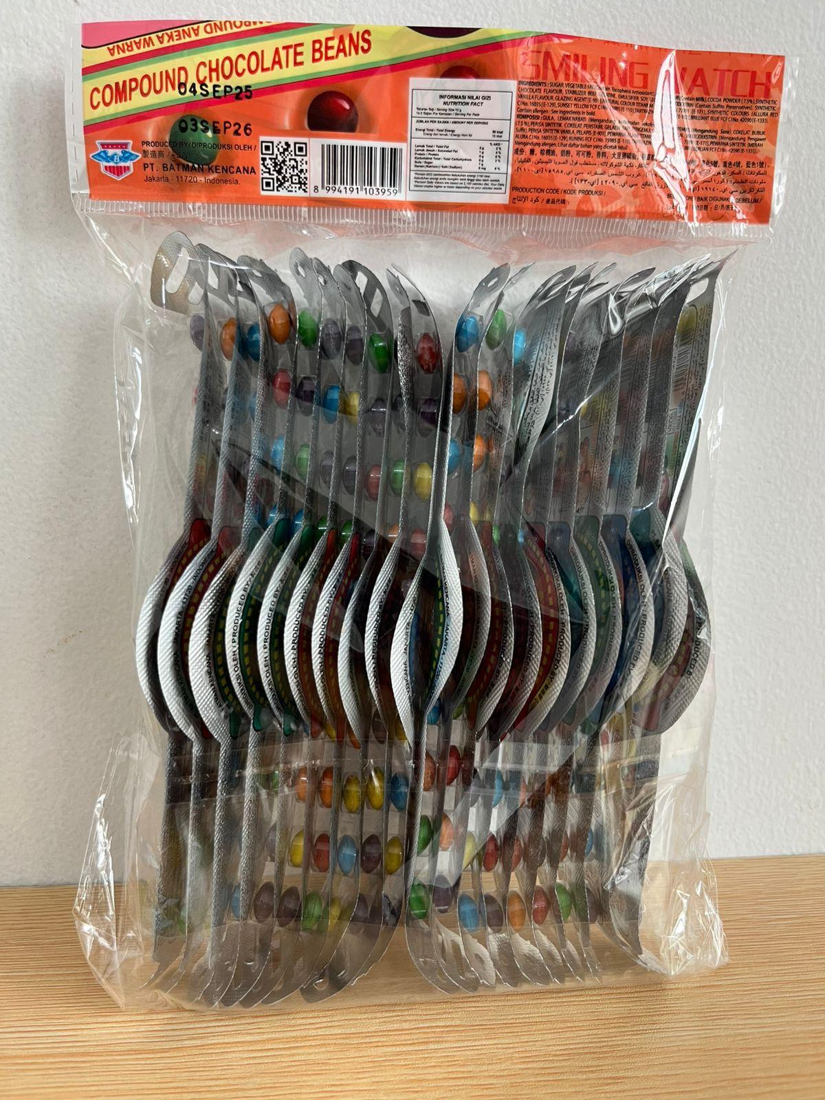 Cokelat Compound Beans Arloji Smiling isi 20 pcs