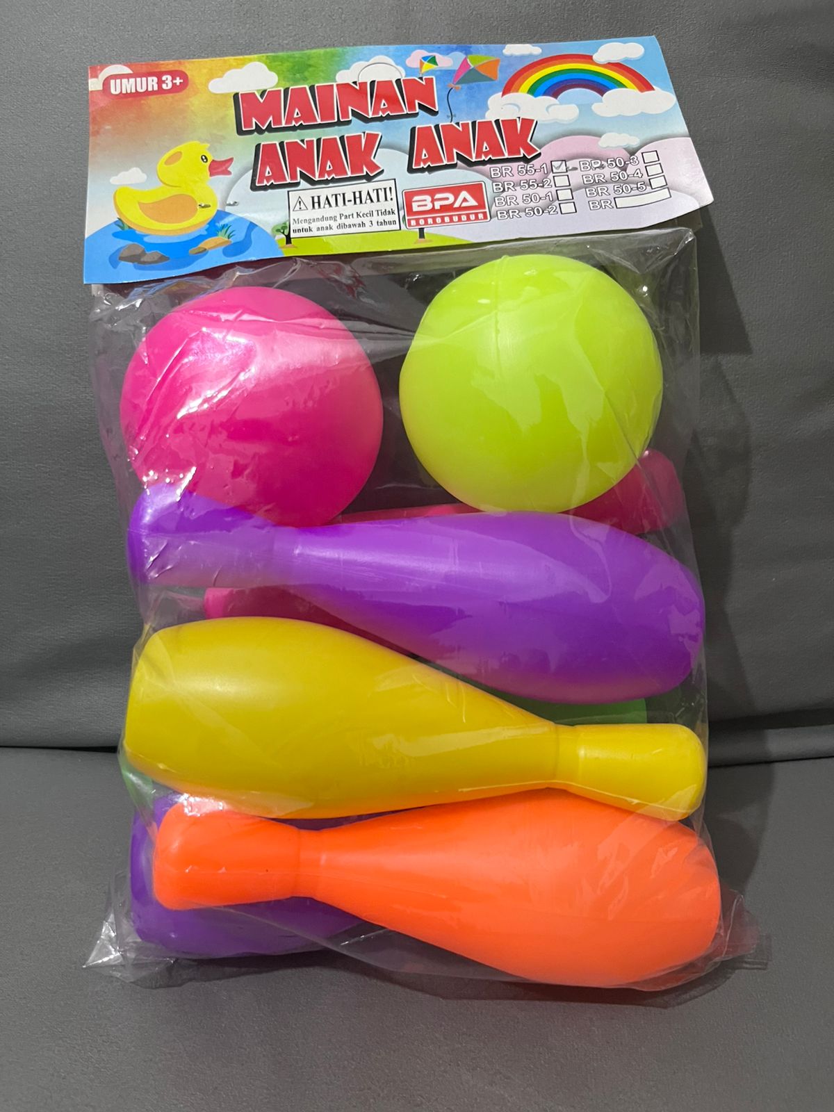 Mainan anak Bowling Praktis untuk anak-anak