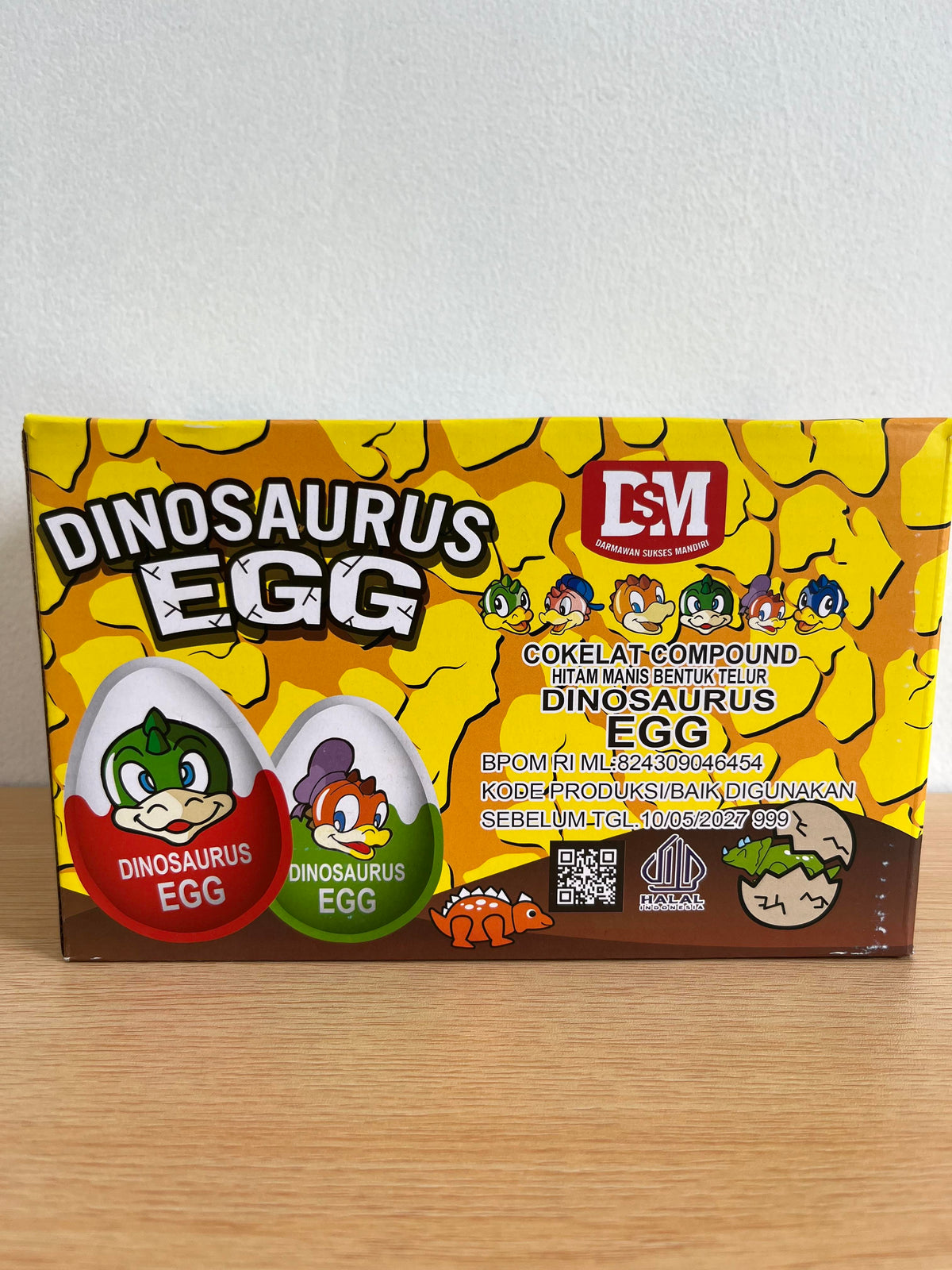 Snack Chocolate Coklat Dinosaurus Egg 1 Box 30pcs