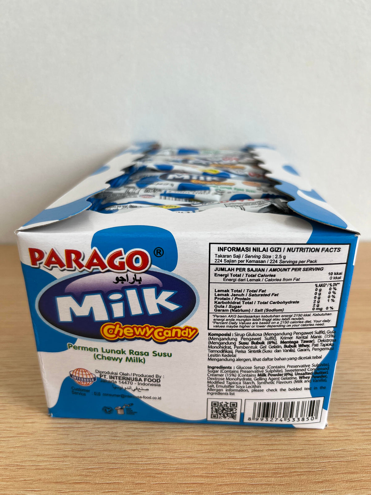 Permen Lunak Milk Chewy Candy Rasa Susu Parago isi 80 pcs
