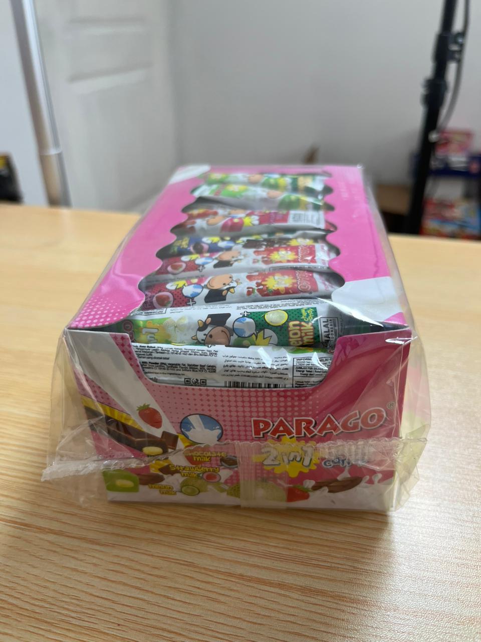 Permen Chewy Candy Rasa 2 in 1 Cokelat Susu Stroberi Susu Melon Susu Parago isi 80 pcs