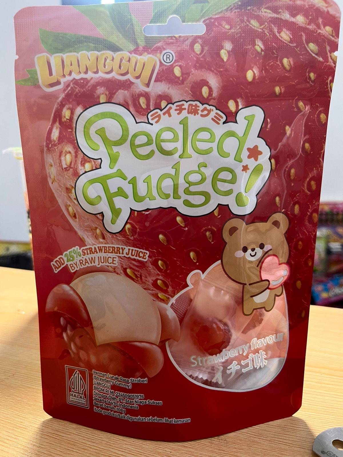 Permen Lunak Peeled Fudge Rasa Stroberi Mangga Lianggui