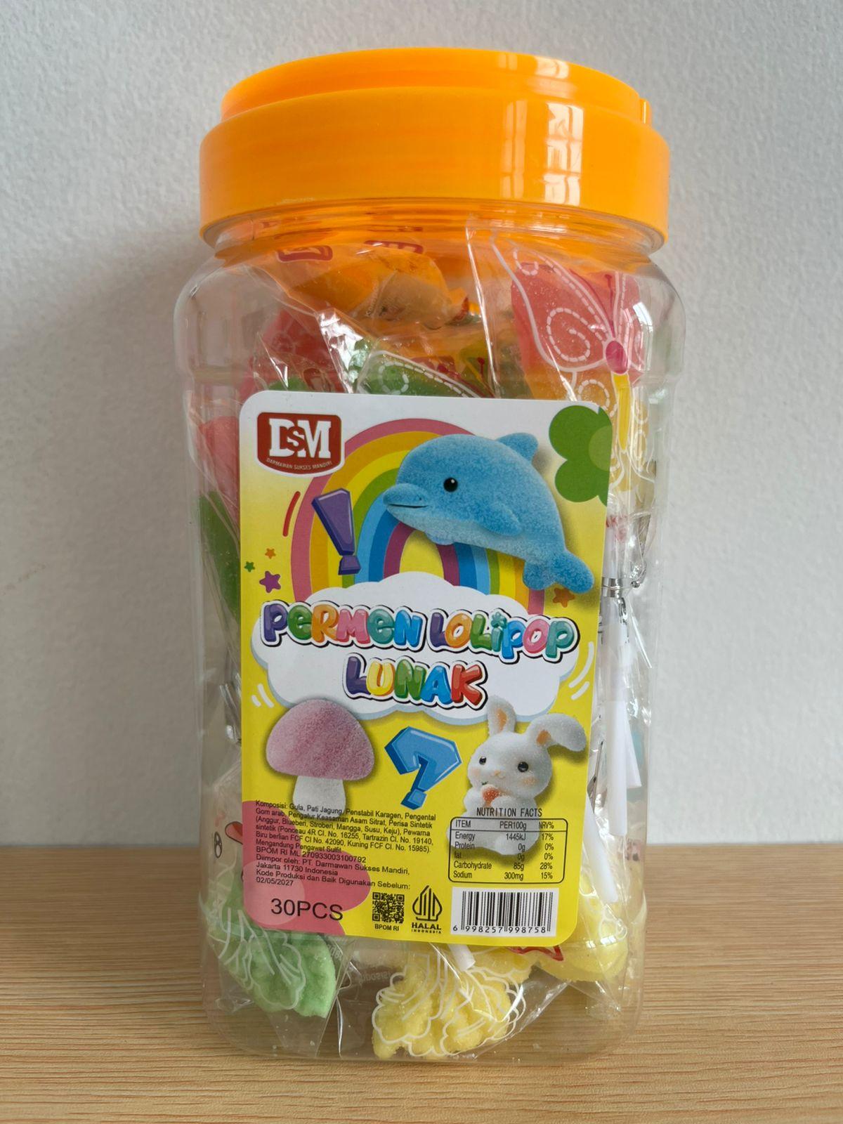 Permen Lollipop Lunak Lumba DSM isi 30 pcs