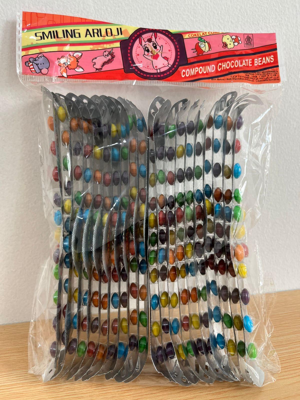 Cokelat Compound Beans Arloji Smiling isi 20 pcs