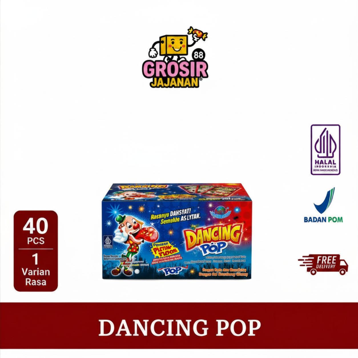Permen Dancing Pop Pletak Pletok Rasa Stroberi Jeruk S&M isi 40 pcs