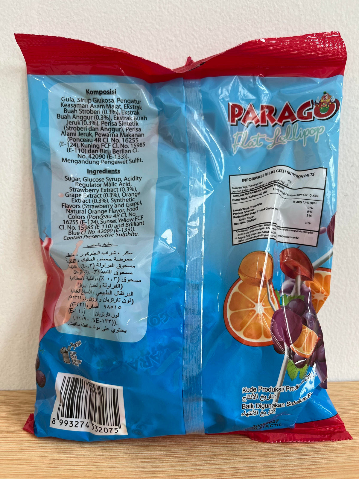 Permen Lollipop Rasa Stroberin Anggur Jeruk Parago isi 25 pcs