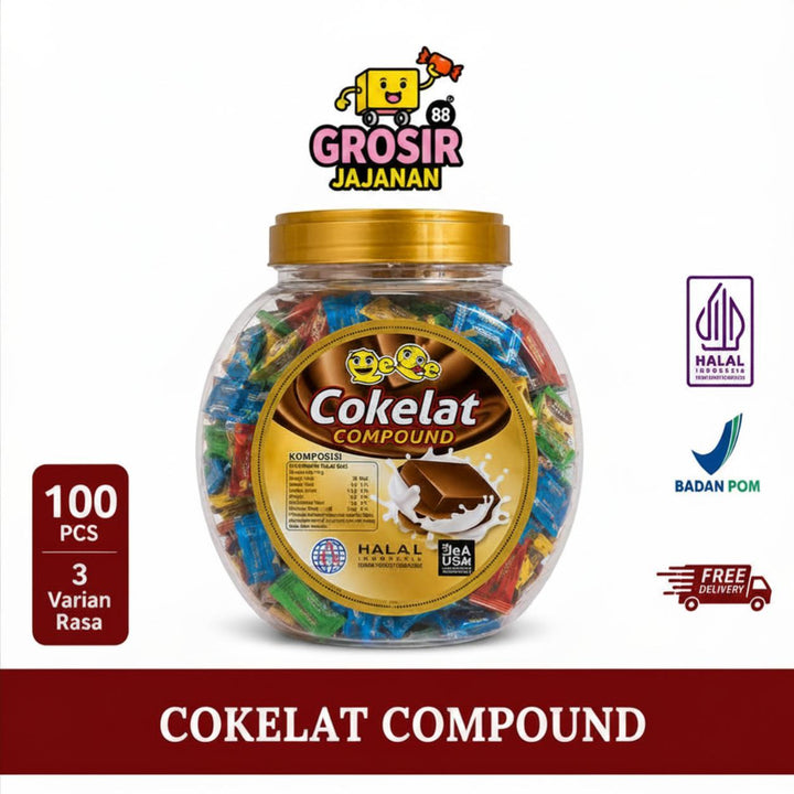 Cokelat Compound QeQe isi 100 pcs
