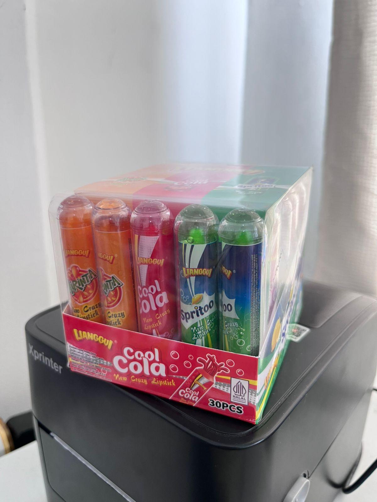 Permen Lunak Jelly Candy Stick Rasa Strawberry Apel Jeruk Anggur Leci Mangga Luvmi 1 Box Isi 30 pcs