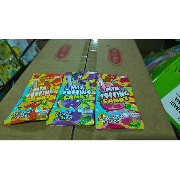 Permen Monster Popping Candy Mix Fruit Luvmi isi 40 pcs