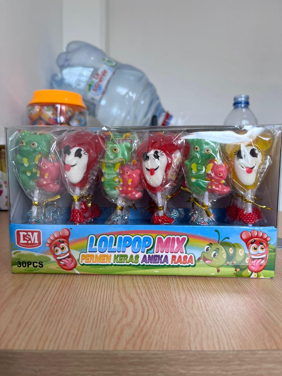 Permen Keras Lollipop Mix Aneka Rasa Buah DSM isi 30 pcs