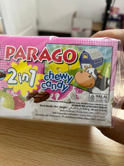 Permen Chewy Candy Rasa 2 in 1 Cokelat Susu Stroberi Susu Melon Susu Parago isi 80 pcs