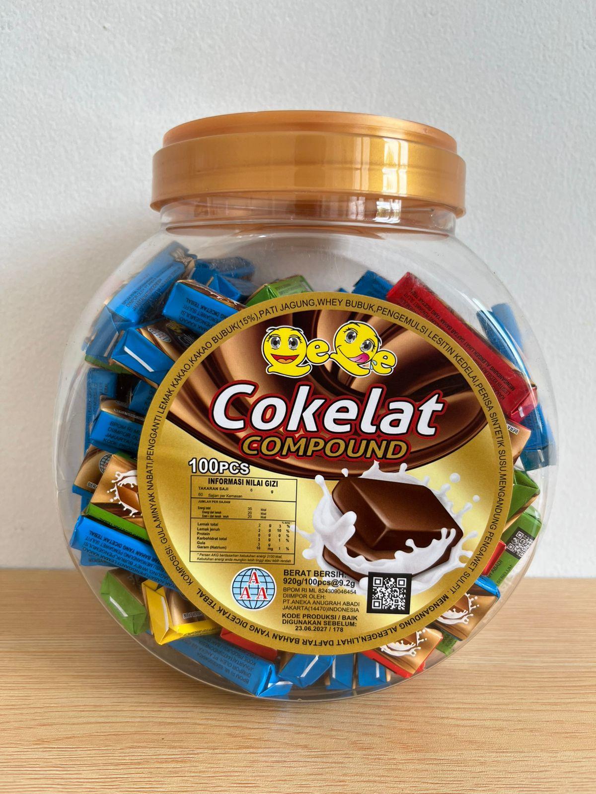 Cokelat Compound QeQe isi 100 pcs
