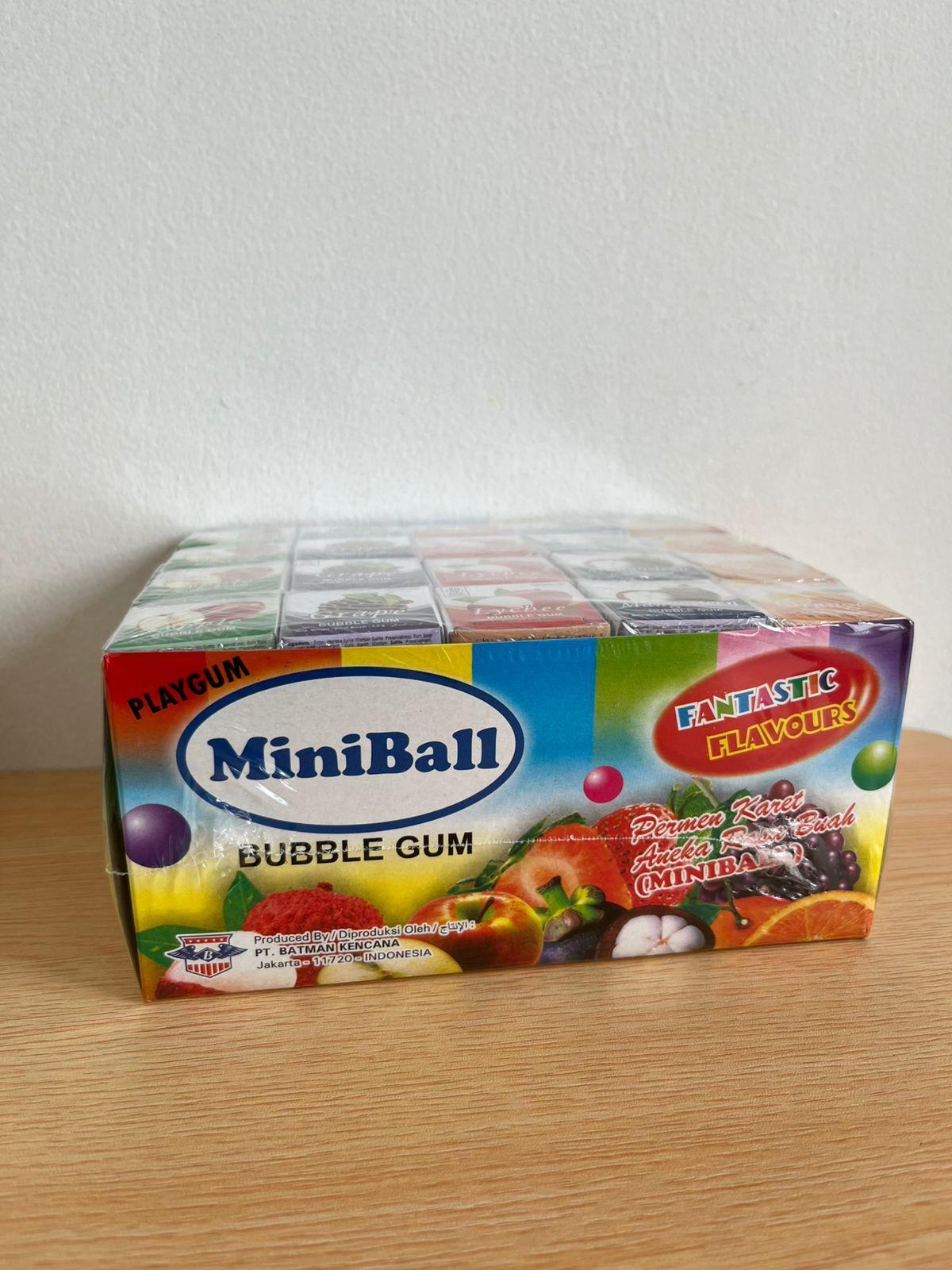 Permen Karet Bubble Gum miniball Aneka Rasa Buah Merries isi 100 pcs