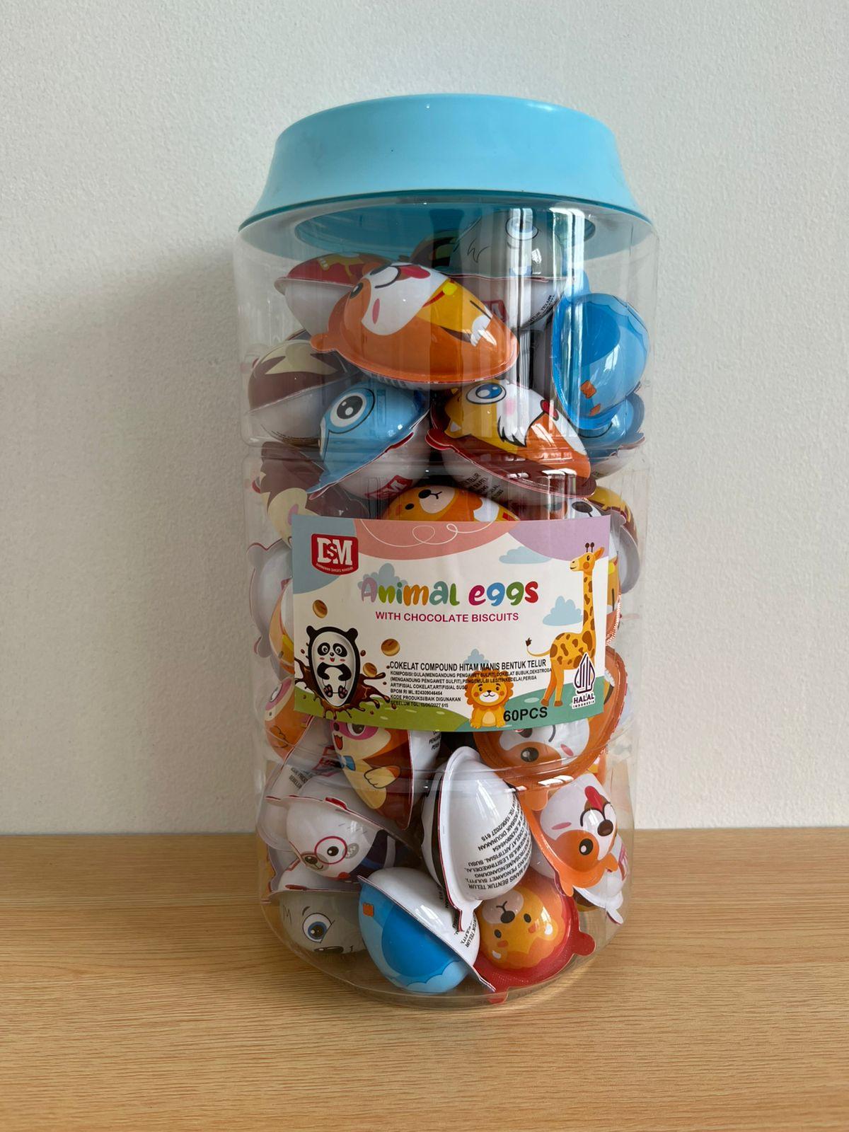 Cokelat Compound Viral Toy Egg Lianggui 60 pcs