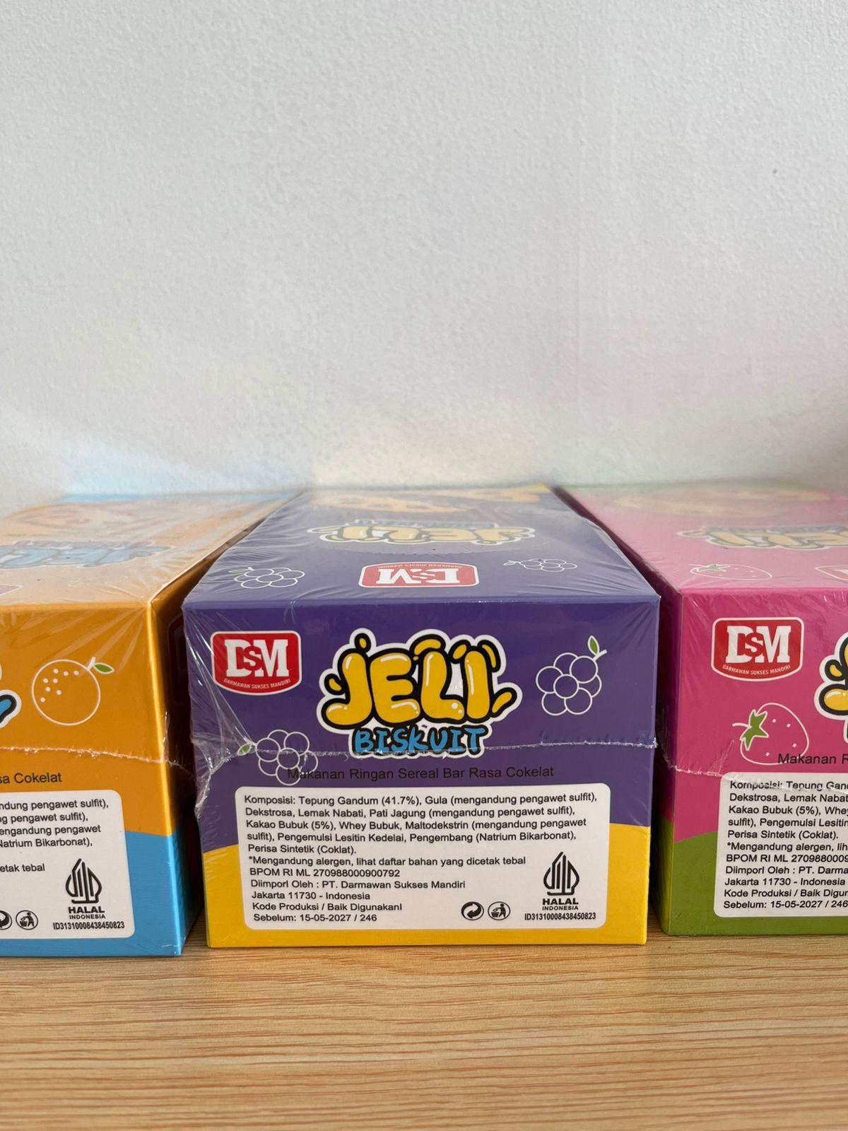 Snack Jeli Biskuit Sereal Bar Rasa Cokelat DSM isi 30 pcs