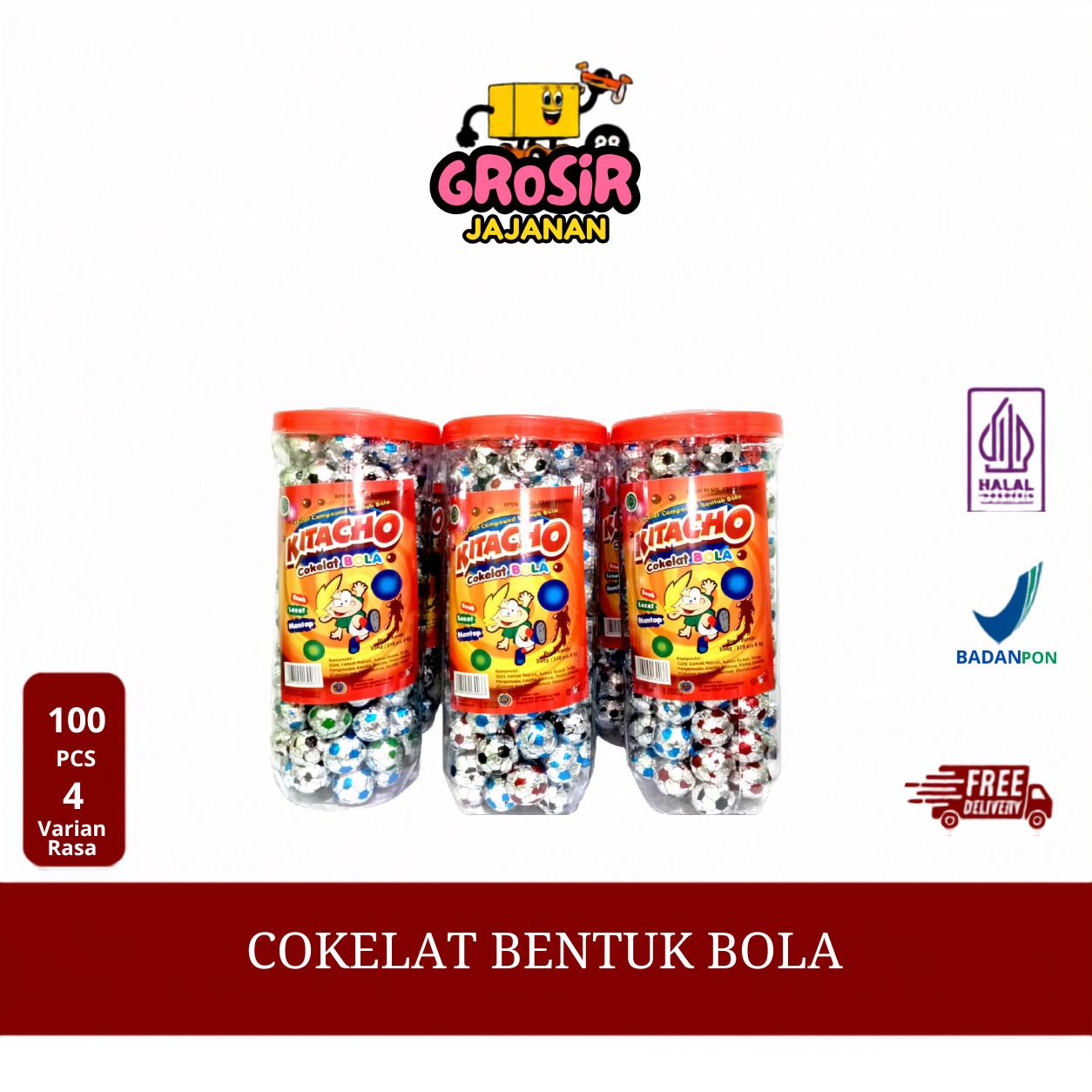 SNACK Cokelat Bentuk Bola Kitacho isi 100 pcs