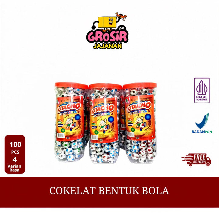 Snack Cokelat Bentuk Bola Kitacho isi 100 pcs