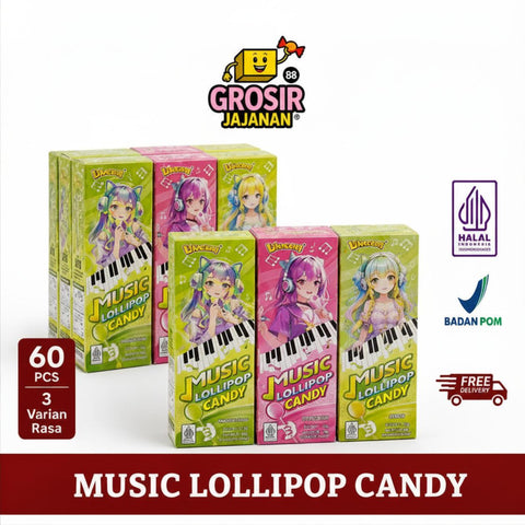 Permen Viral Music Lollipop Candy Rasa Anggur Lianggui