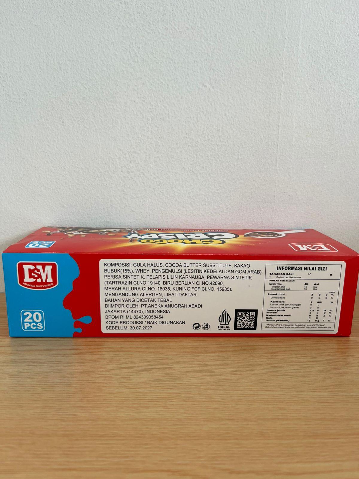 Snack Jeli Biskuit Sereal Bar Rasa Cokelat DSM isi 30 pcs