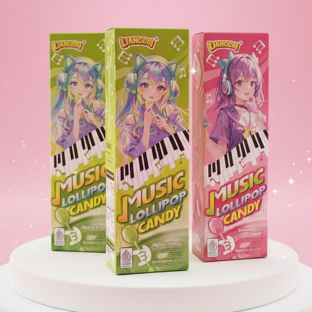 Permen Viral Music Lollipop Candy Rasa Anggur Lianggui