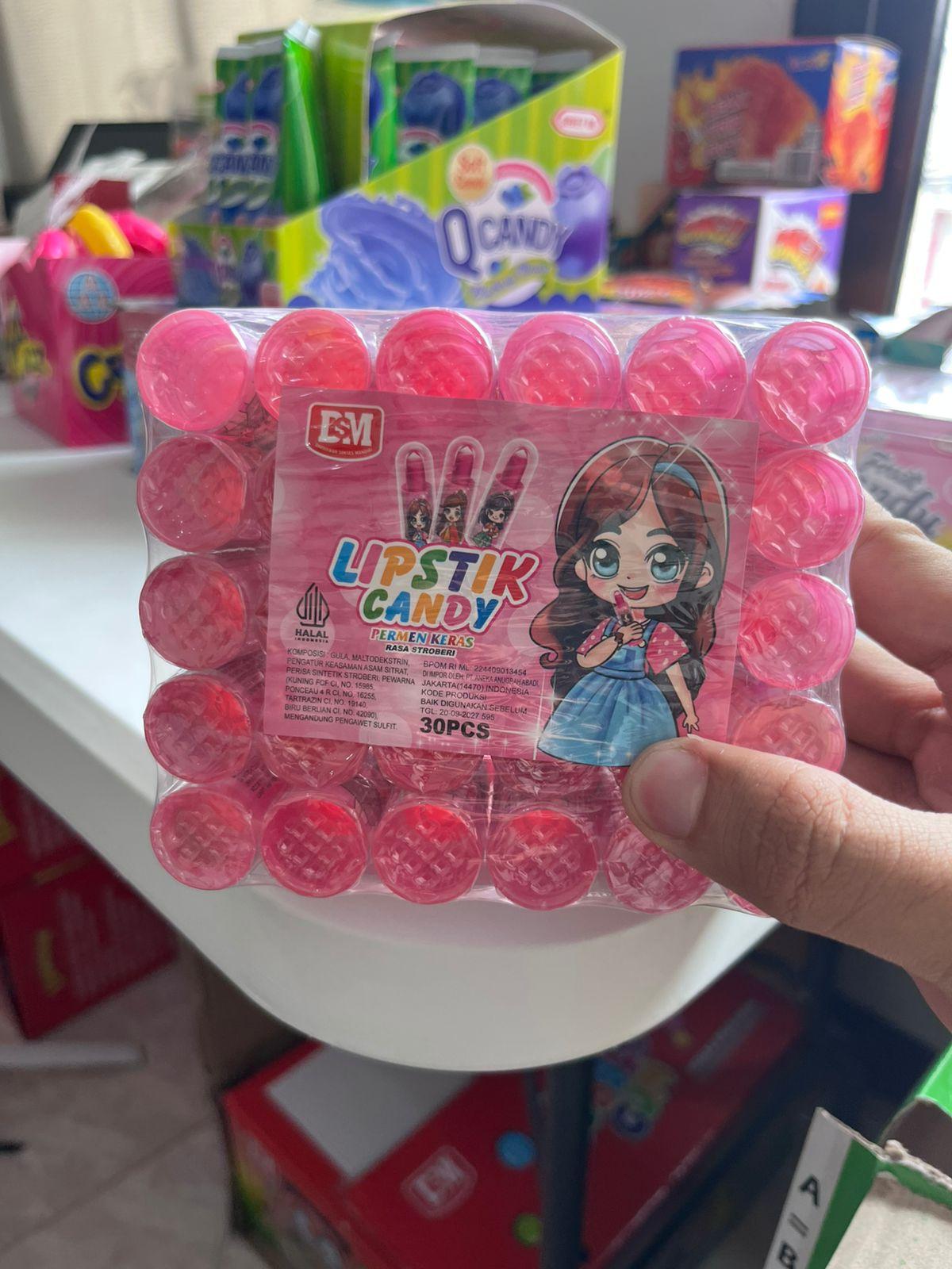 Permen Lunak Jelly Candy Stick Rasa Strawberry Apel Jeruk Anggur Leci Mangga Luvmi 1 Box Isi 30 pcs