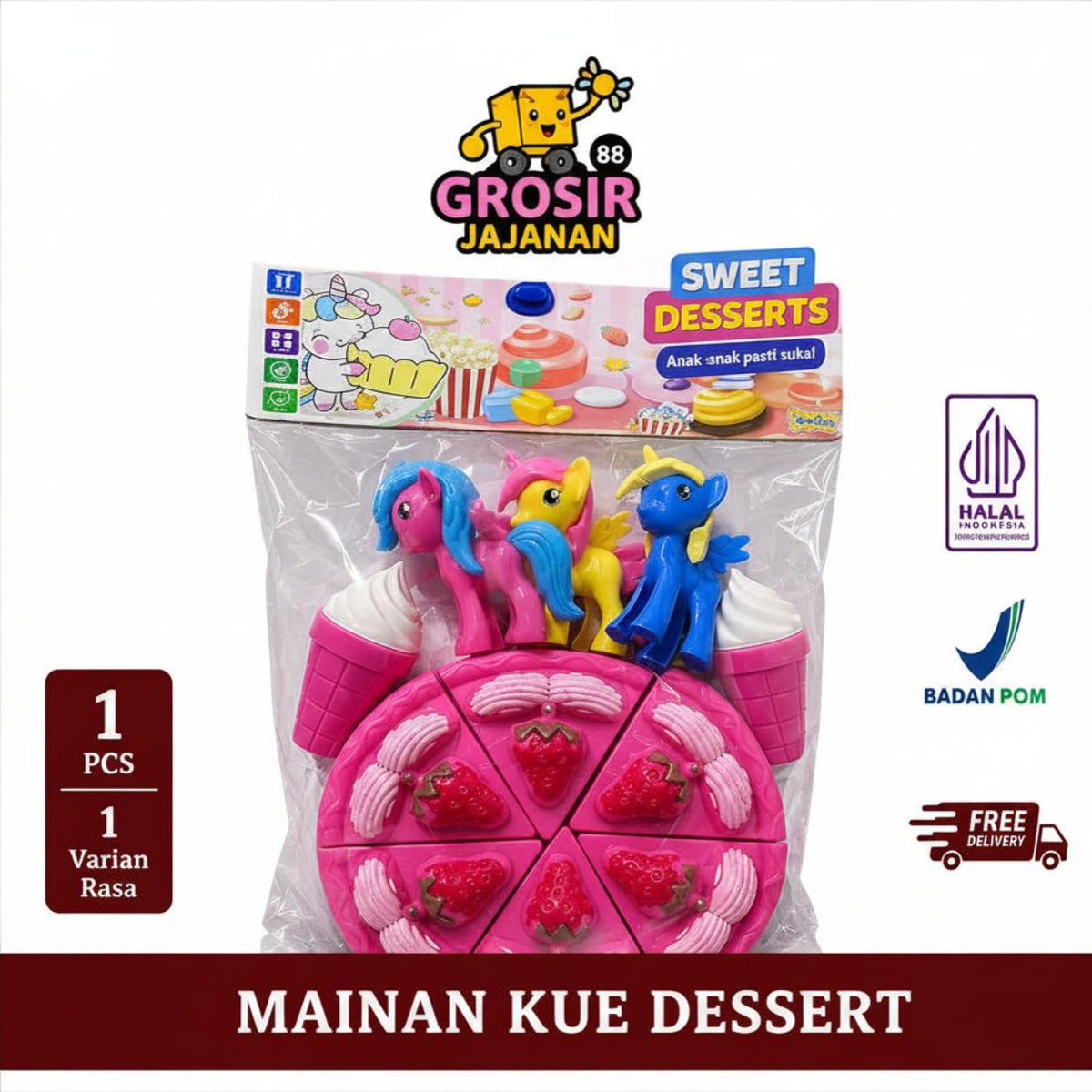 Mainan Sweet Dessert Kue dan Kuda Poni untuk Anak-Anak 1 PCS