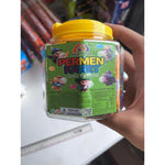 Permen Karet Long Mini Tiga Kambing 1 Toples isi 50 pcs