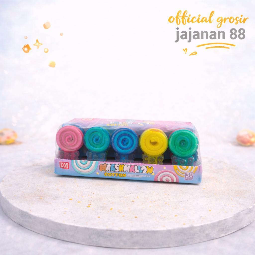 Marshmallow Cotton Rasa Anggur Nanas Apel Jeruk Stroberi DSM isi 30 pcs
