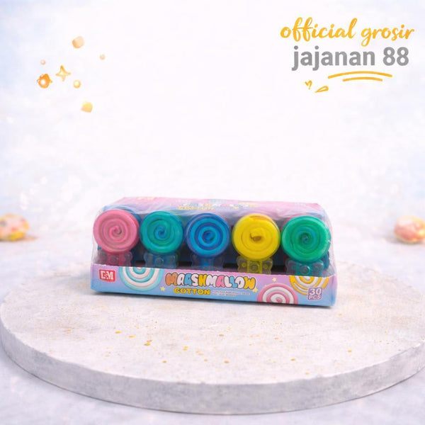 Marshmallow Cotton Rasa Anggur Nanas Apel Jeruk Stroberi DSM isi 30 pcs