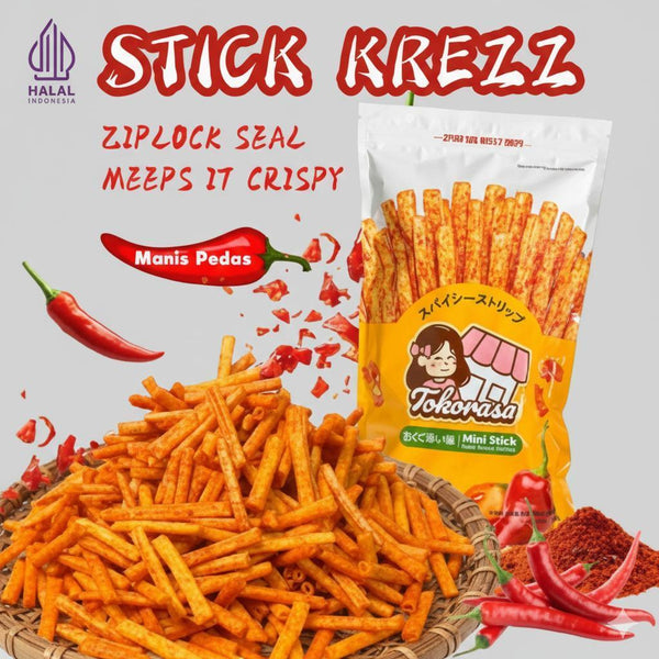 Snack Stick Rasa Krezz Rasa Manis Pedas Tokorasa