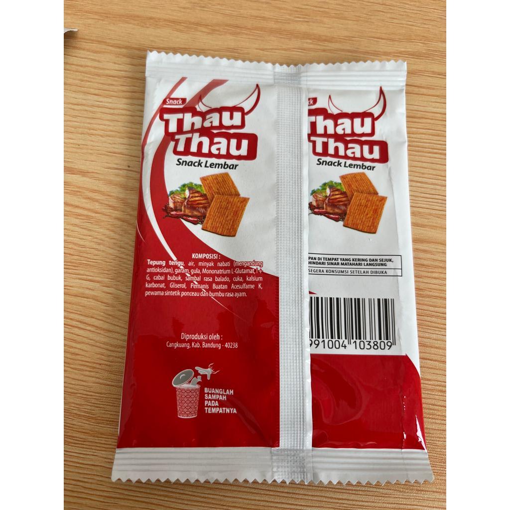 Snack Lembar Rasa Steak Pedas Thau Thau isi 20 pcs
