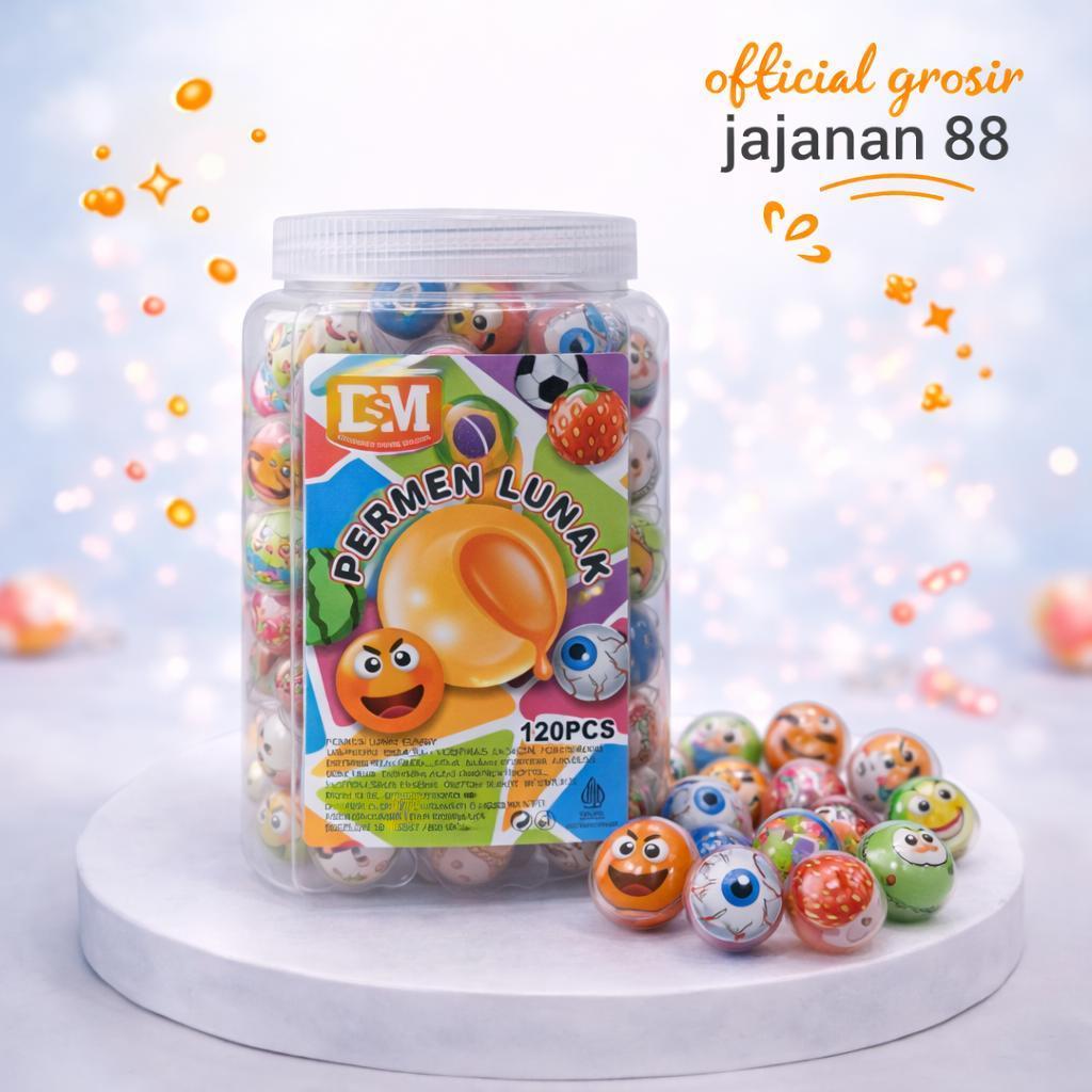 Permen Lunak Bentuk Bola Mata mini DSM isi 120 pcs