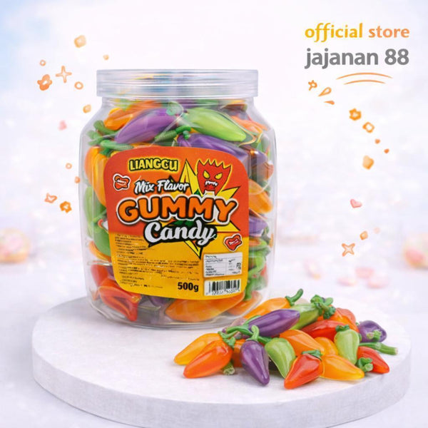 Permen Lunak MIX Flavor Gummy Candy Lianggui 1 Toples Isi 50 Pcs