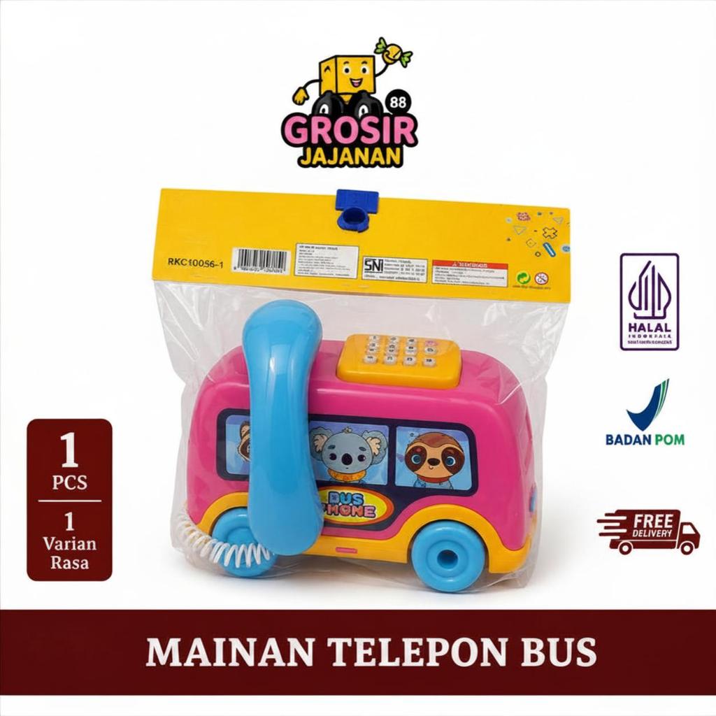 Mainan Telfon Anak Anak Bus Phone 1 PCS
