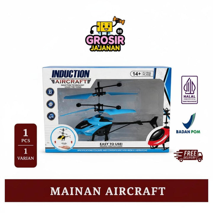 Mainan Helikopter Induction Aircraft Cocok untuk Anak-anak Belajar